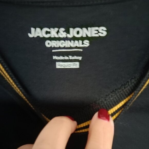 M👕Jack & Jones Black & Cream Short Sleeve 2 T-shirts Tees Unisex - Picture 4 of 12